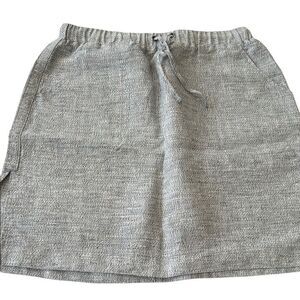 Athleta Gray Skirt with Drawstring – Size S, 3 Pockets, Soft Grey Stretch Fabric